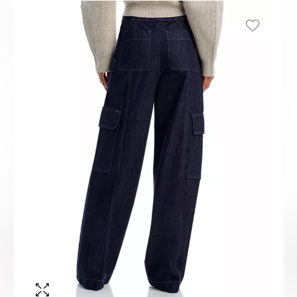 NWT AG Jeans x Emrata Amia Wide Leg Cargo Carpenter Denim trouser pant Jean - Picture 12 of 17